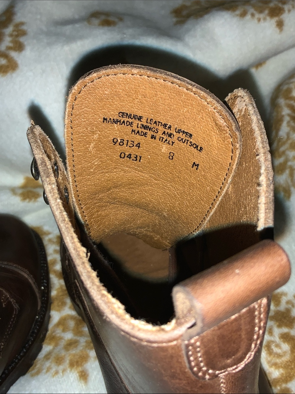 Vtg womens Brown cap toe Timberland ankle chukka boots. Sz. 8. New. Italy. - Picture 5 of 7